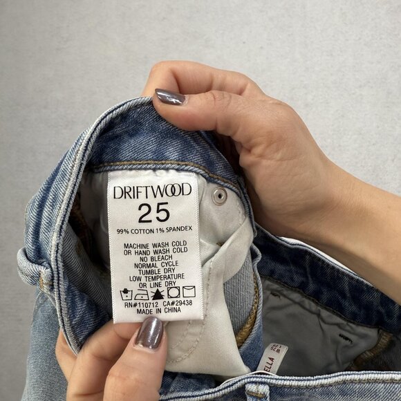 Driftwood Jeans Womens 25x29 Light Wash Stella High Rise Straight Leg Denim - Picture 8 of 10